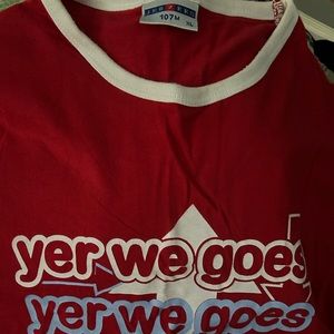 Football chant T-shirt in red
